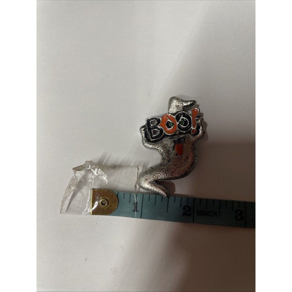 PZ-VINTAGE HALLOWEEN GHOST BOO! PIN BROOCH #32375 *MINT - Picture 10 of 10
